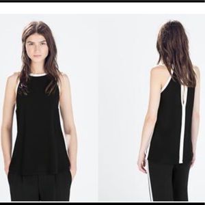 XS ZARA WOMAN SLEEVELESS BLOUSE
